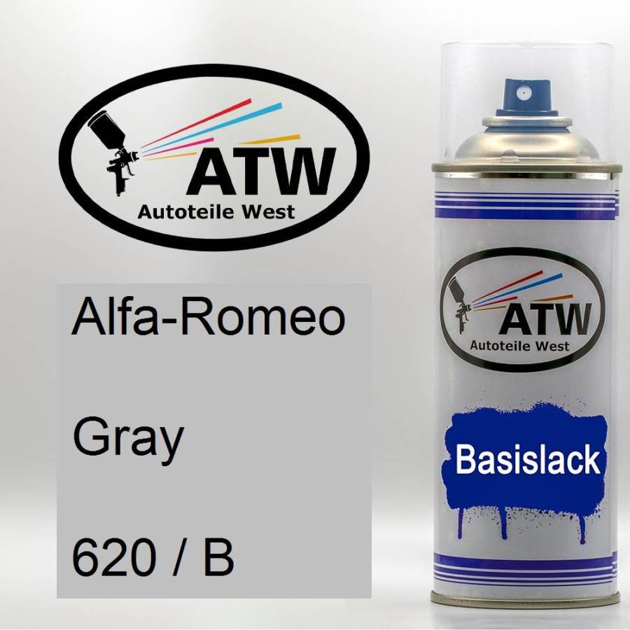 Alfa-Romeo, Gray, 620 / B: 400ml Sprühdose, von ATW Autoteile West.